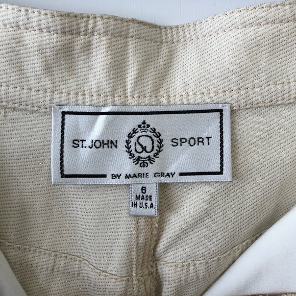 St. John Sport Gold Yellow Straight Leg Pants 6 - Picture 4 of 11